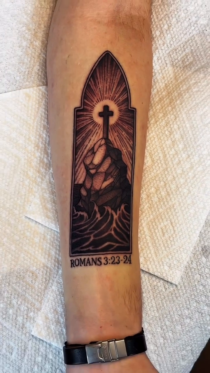 Tattoo by @langley_osborn — black_and_grey, realism