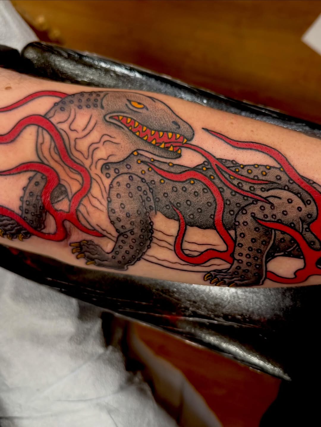 Tattoo by @rockyburley โ japanese_irezumi, black_and_grey
