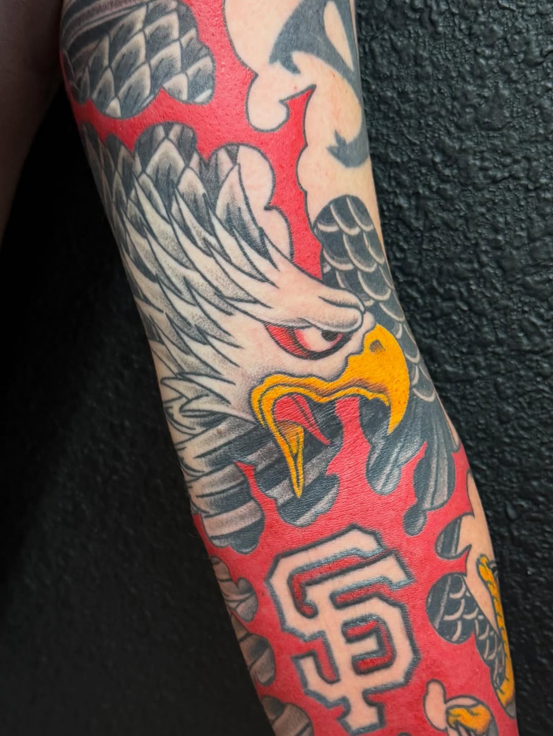 Tattoo by @rockyburley โ japanese_irezumi, american_traditional