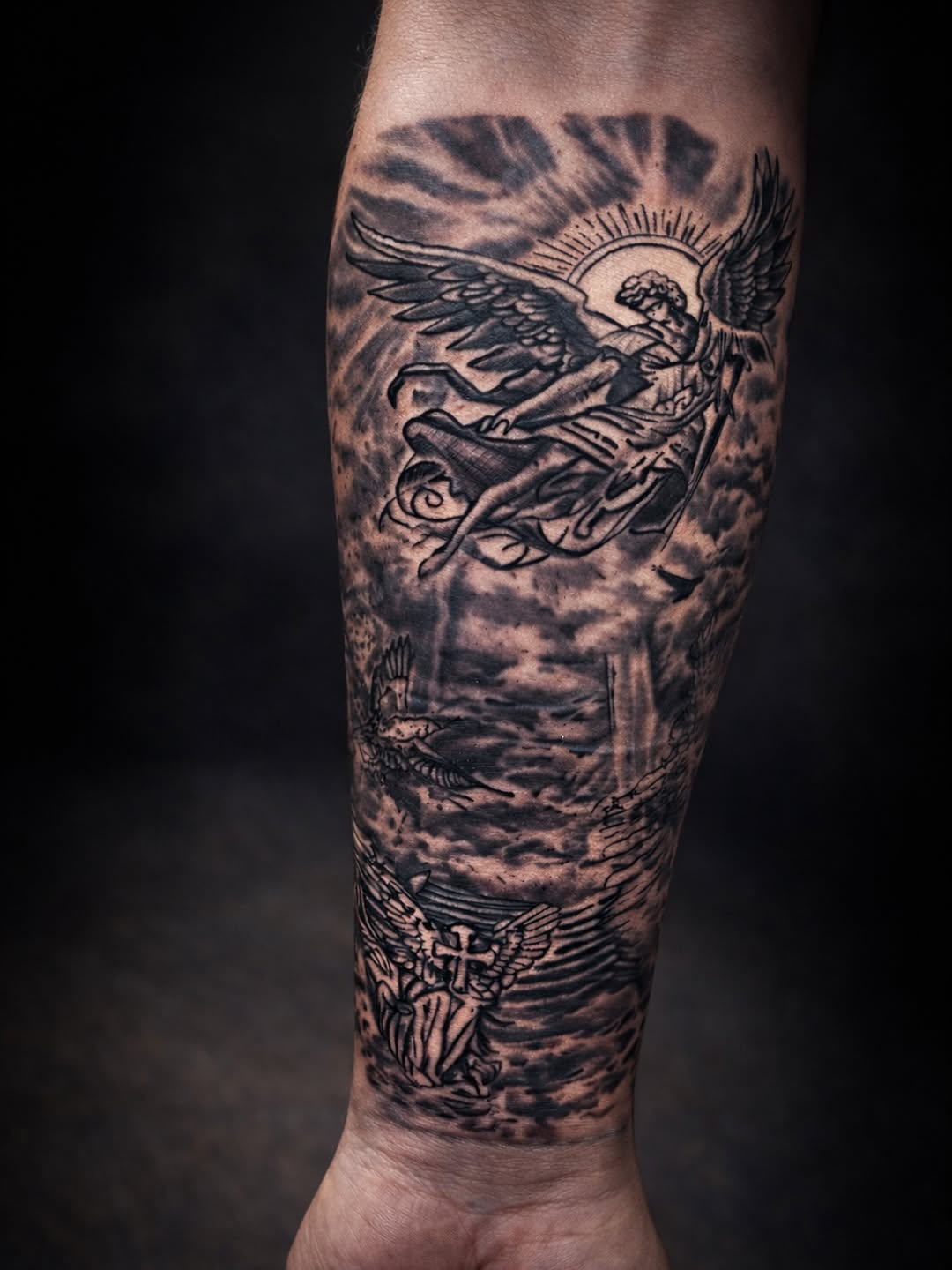 Tattoo by @el_maui787 — black_and_grey, realism