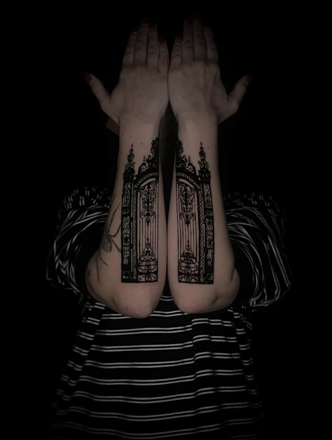 Tattoo by @blackworkbenz — blackwork, ornamental