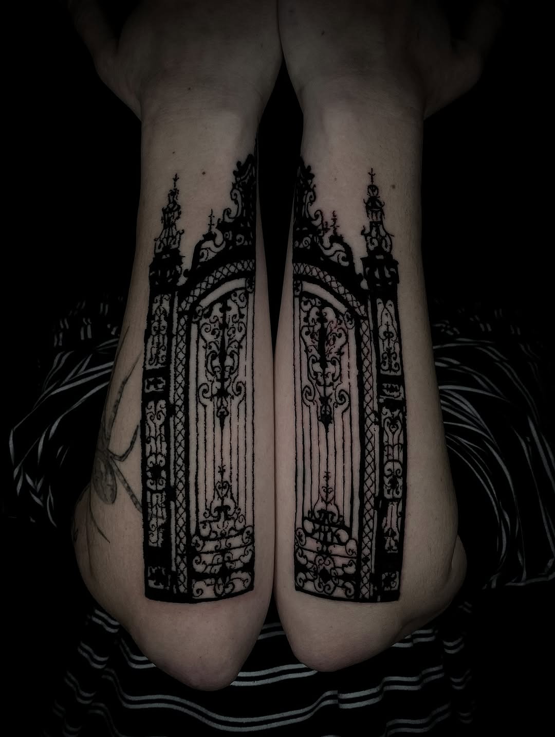 Tattoo by @blackworkbenz — blackwork, ornamental
