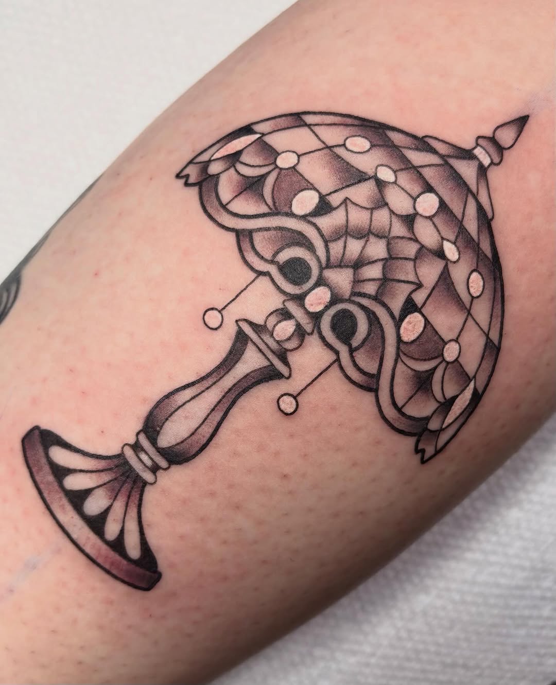 Tattoo by @juniper_oshea — black_and_grey, ornamental