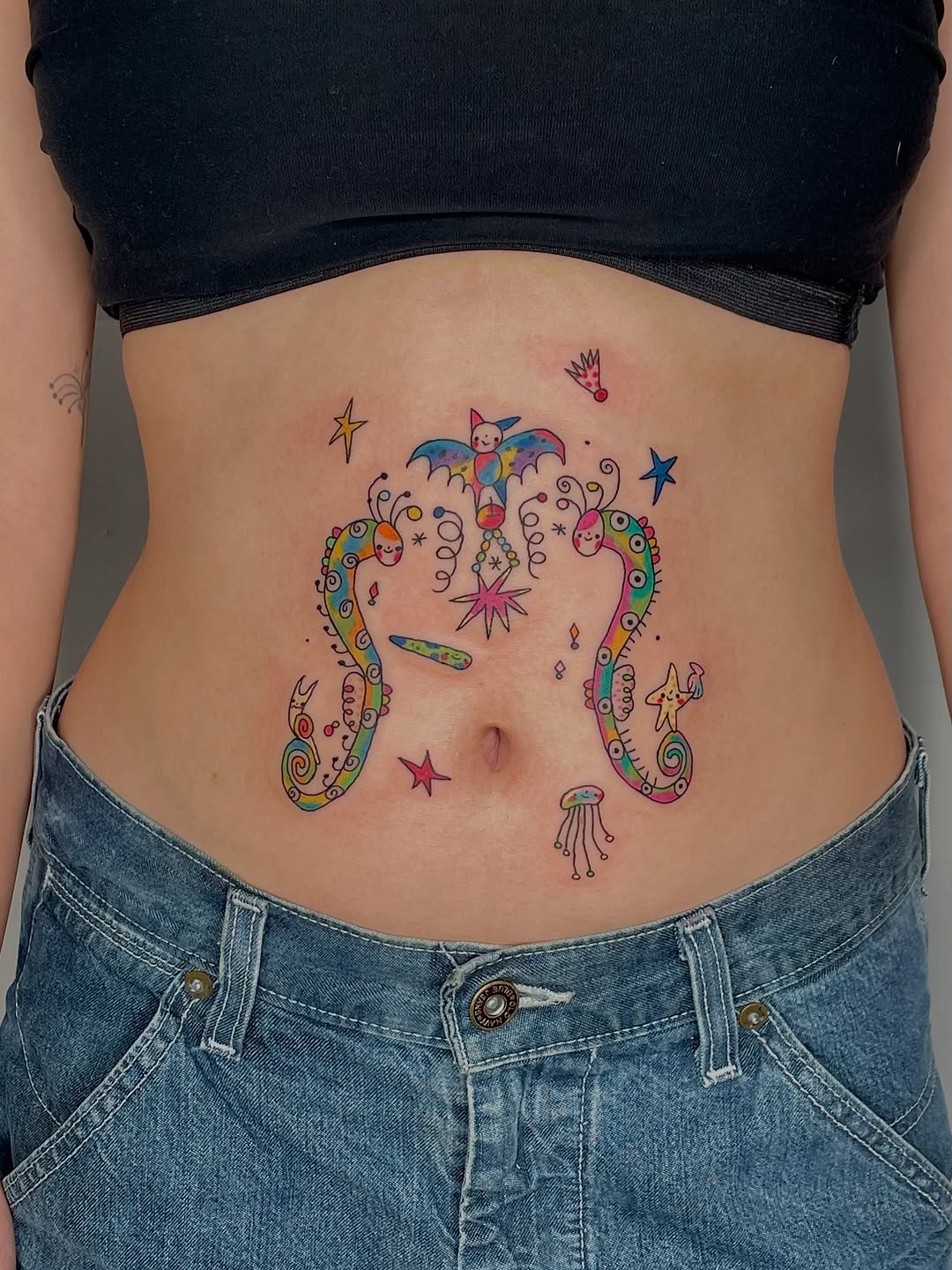 Tattoo by @youniseaweed — new_school, illustrative
