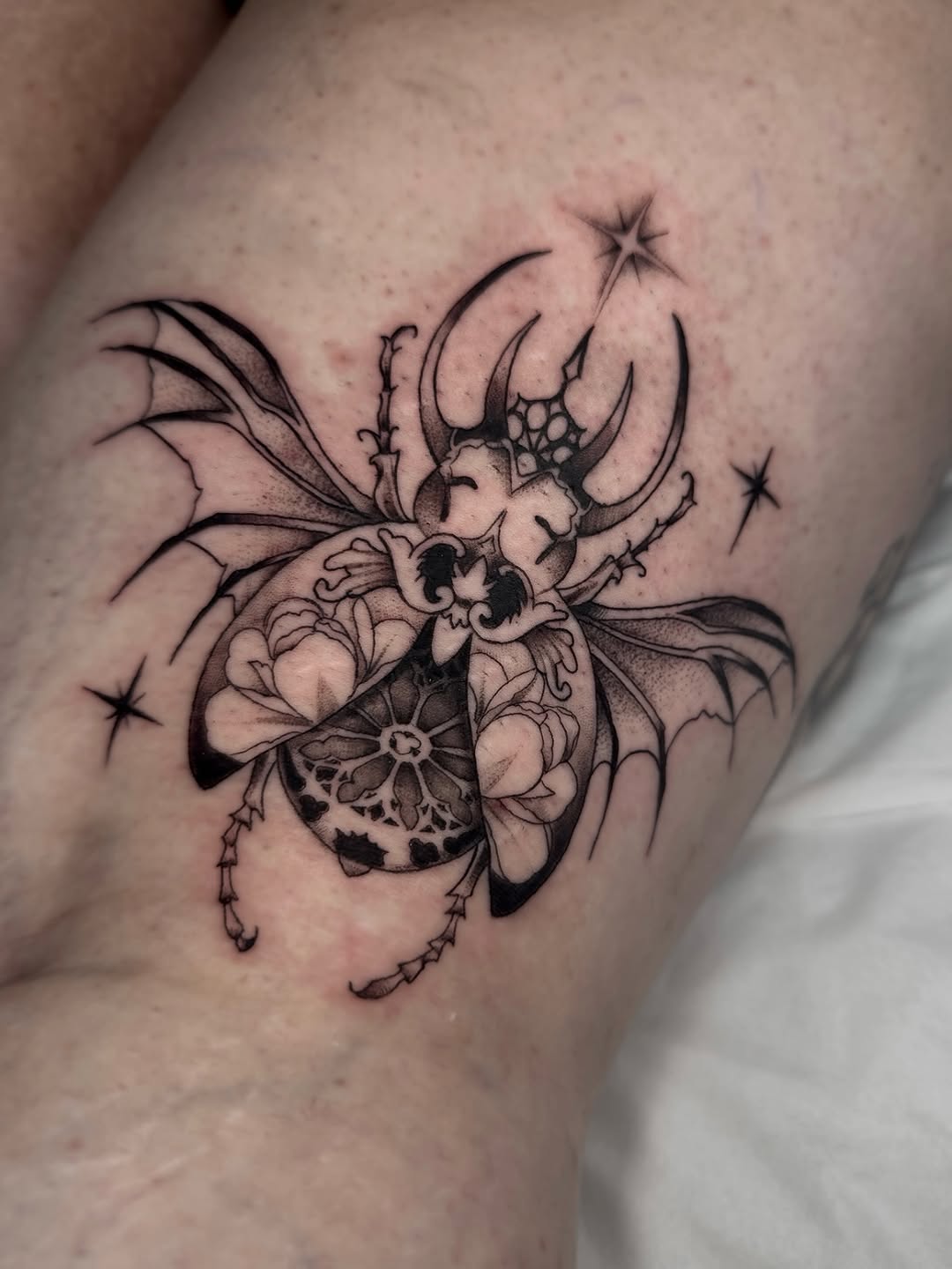 Tattoo by @coldbratpokes — black_and_grey, illustrative