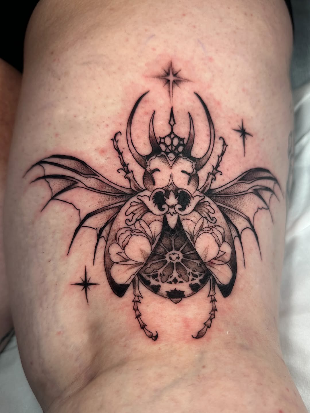 Tattoo by @coldbratpokes — black_and_grey, ornamental