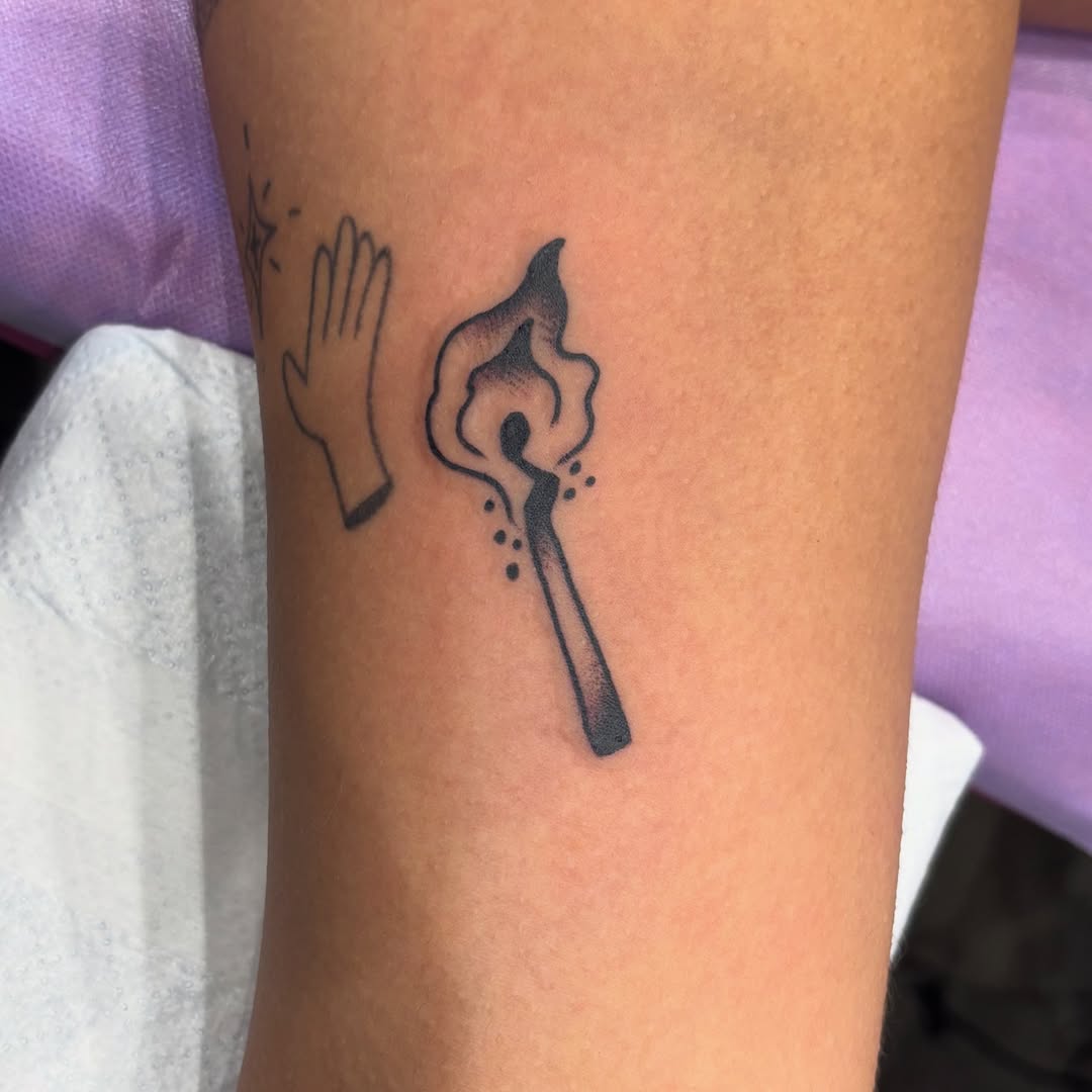 Tattoo by @xwoodlandcorex — black_and_grey, minimalist
