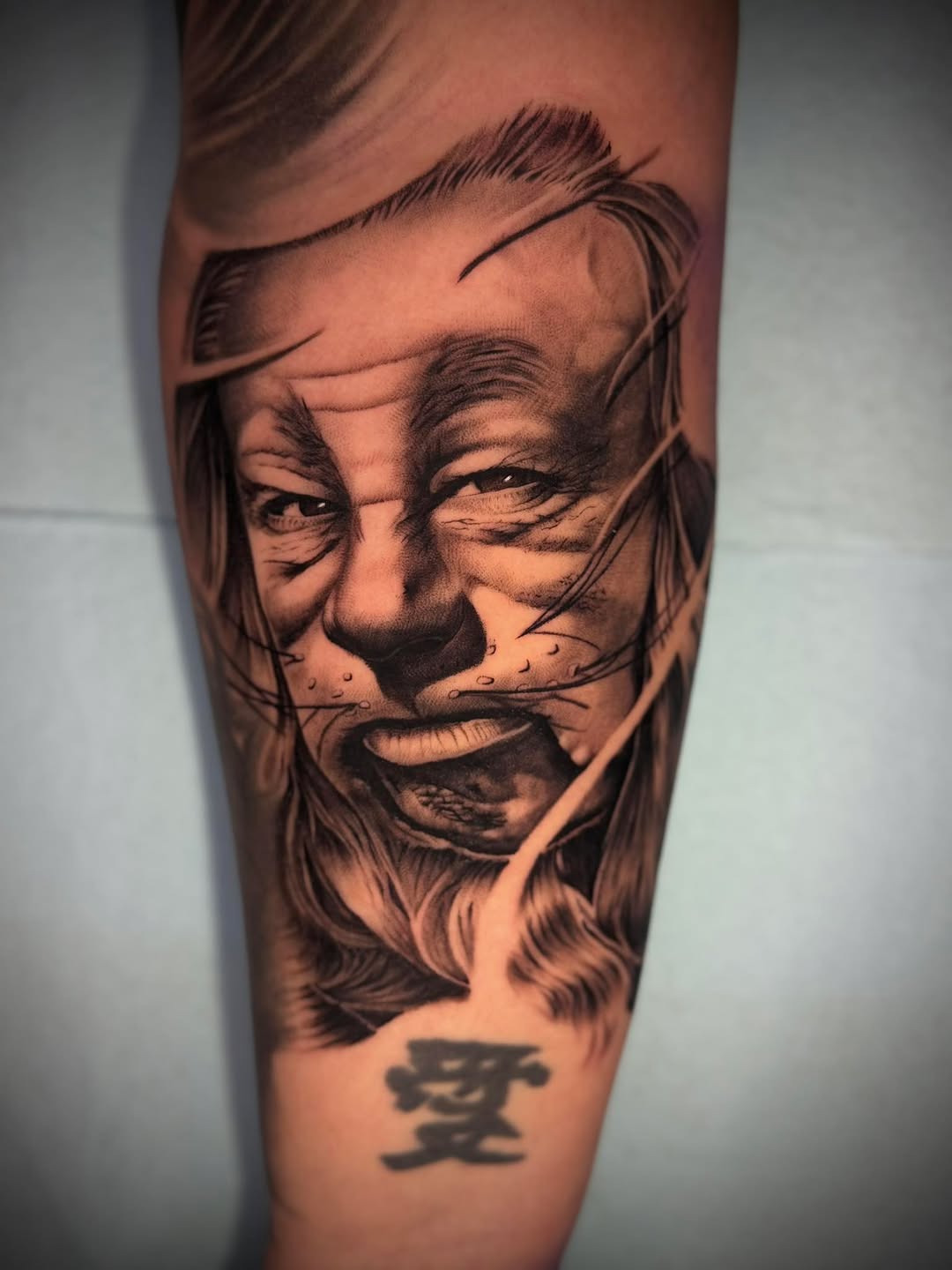 Tattoo by @webbz_tattoos — realism, black_and_grey