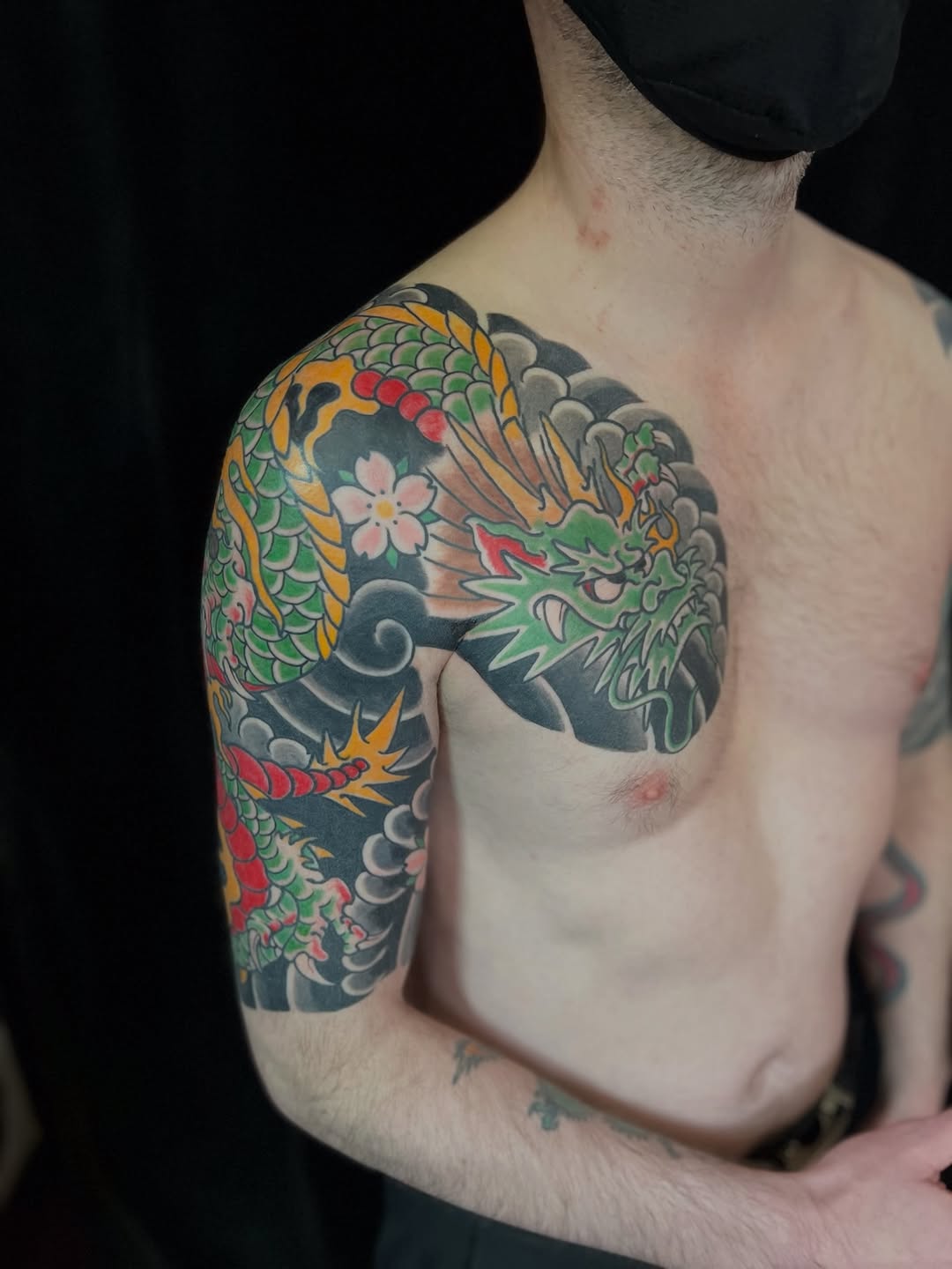 Tattoo by @justin_pino.sttn — japanese_irezumi, black_and_grey