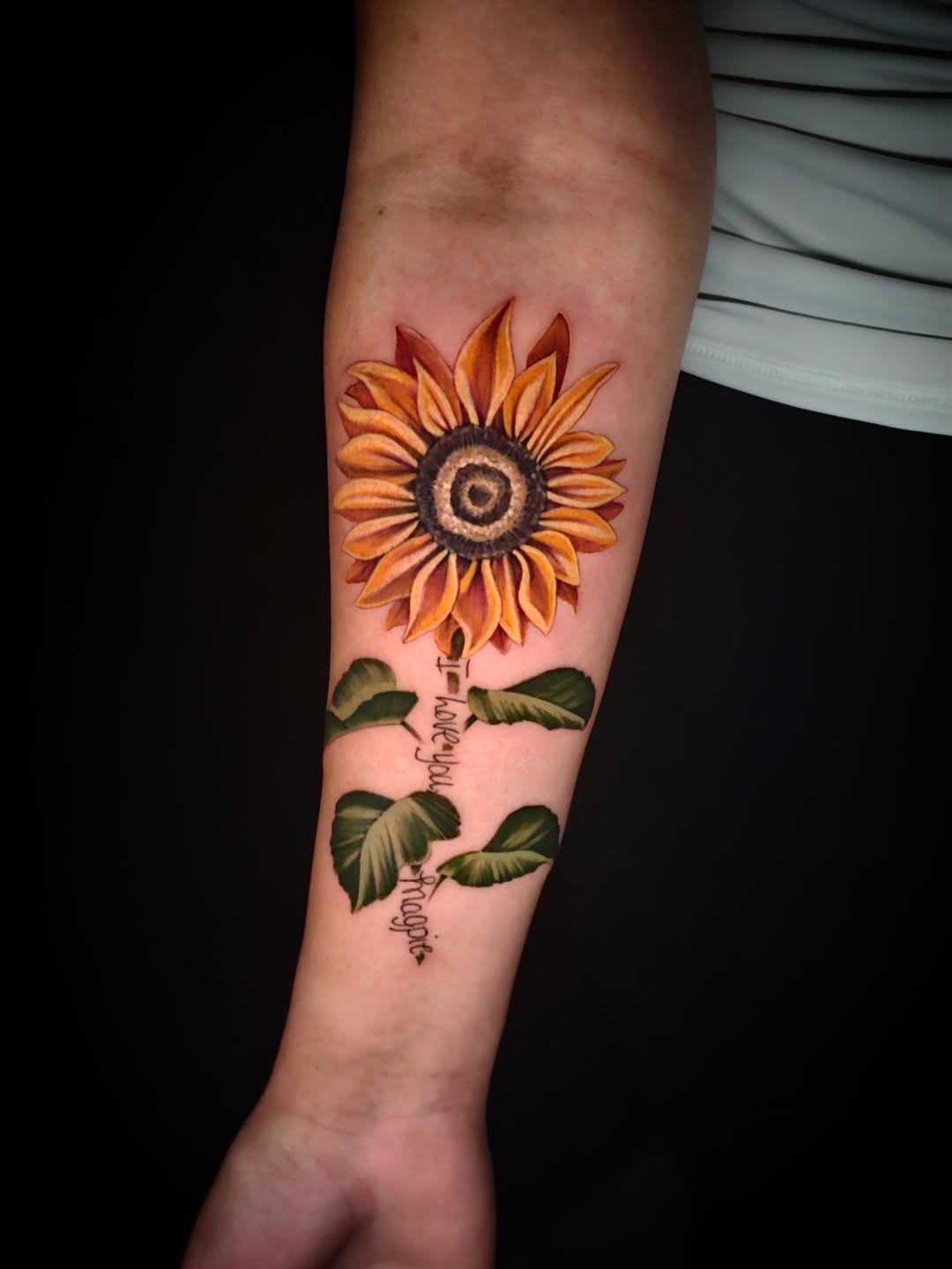 Tattoo by @shar_ific — realism, lettering_script