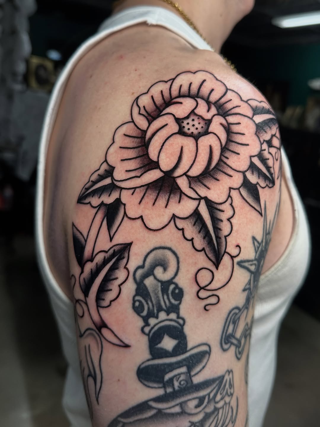 Tattoo by @eggtattooer — american_traditional, illustrative