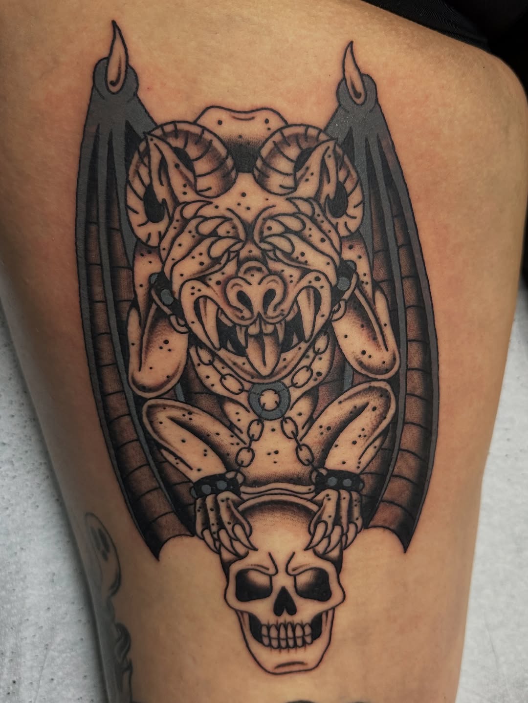 Tattoo by @eggtattooer — american_traditional, illustrative