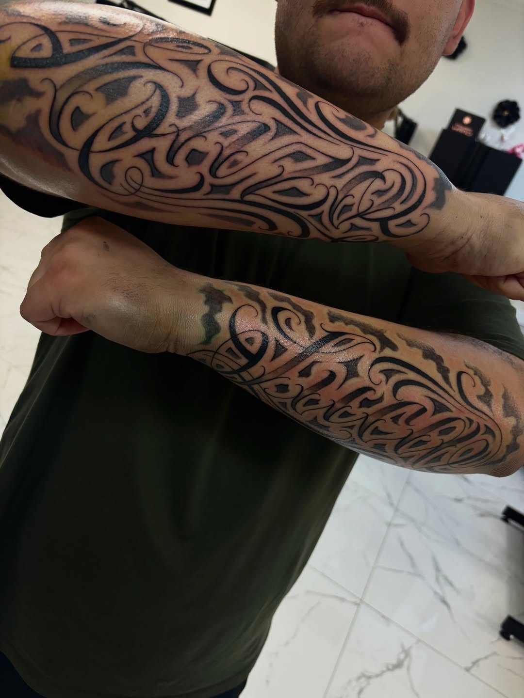 Tattoo by @t4no_one — lettering_script, ornamental
