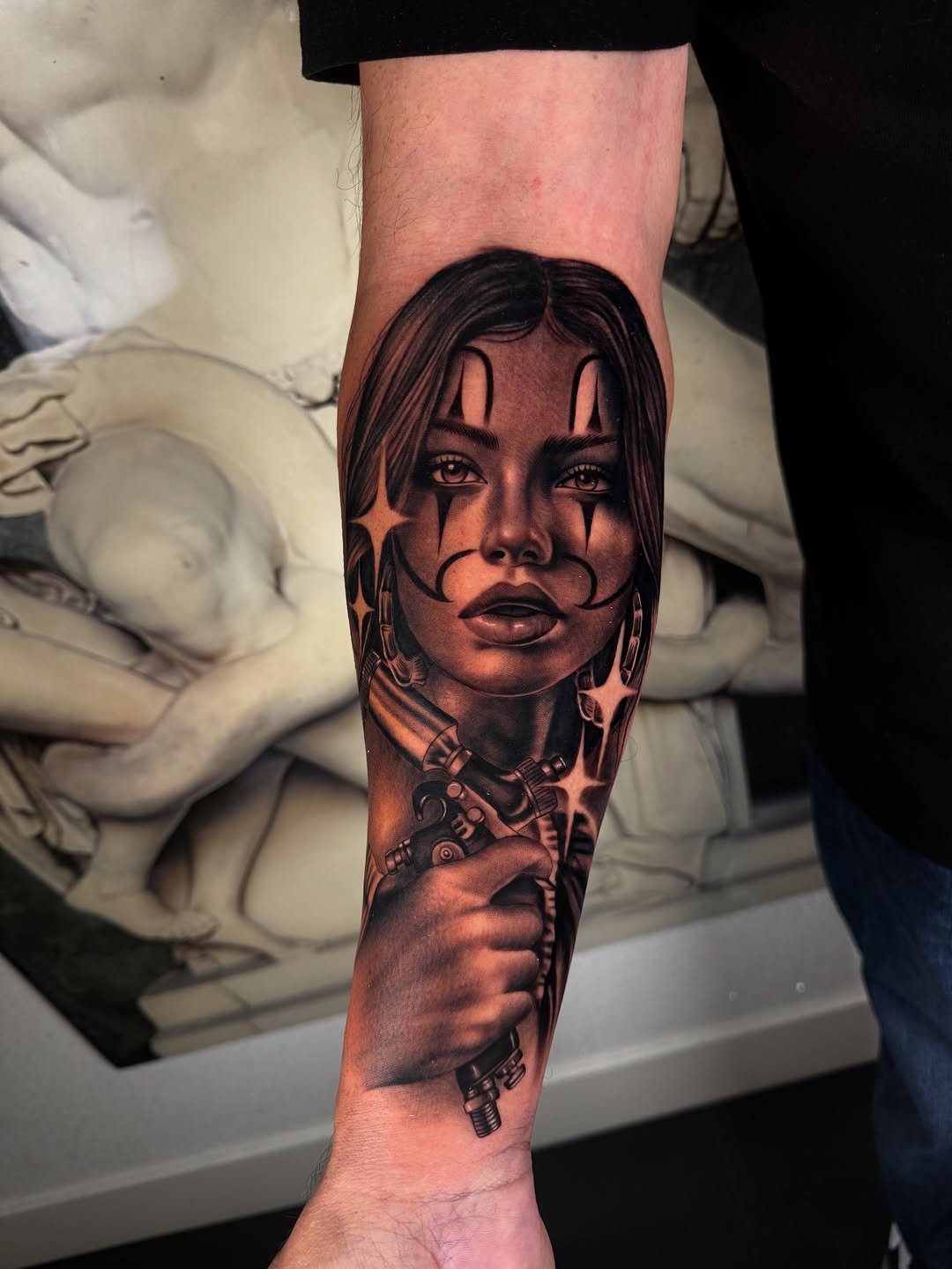 Tattoo by @fernxndojrtatts — realism, black_and_grey