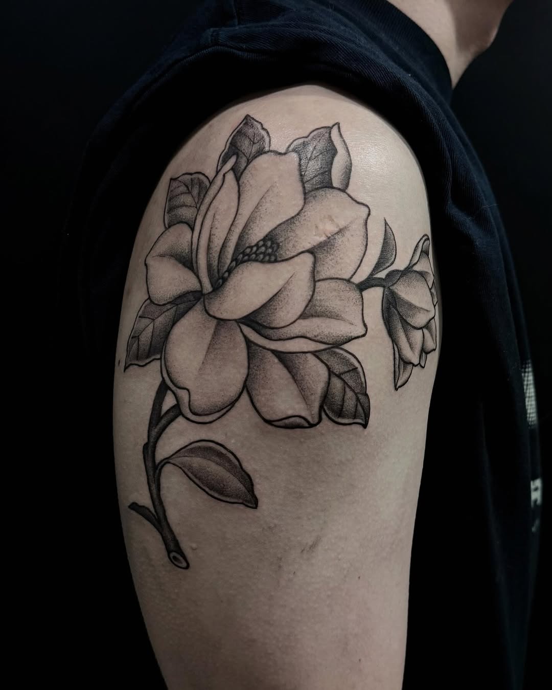Tattoo by @yun.maeng_ttt — black_and_grey, dotwork