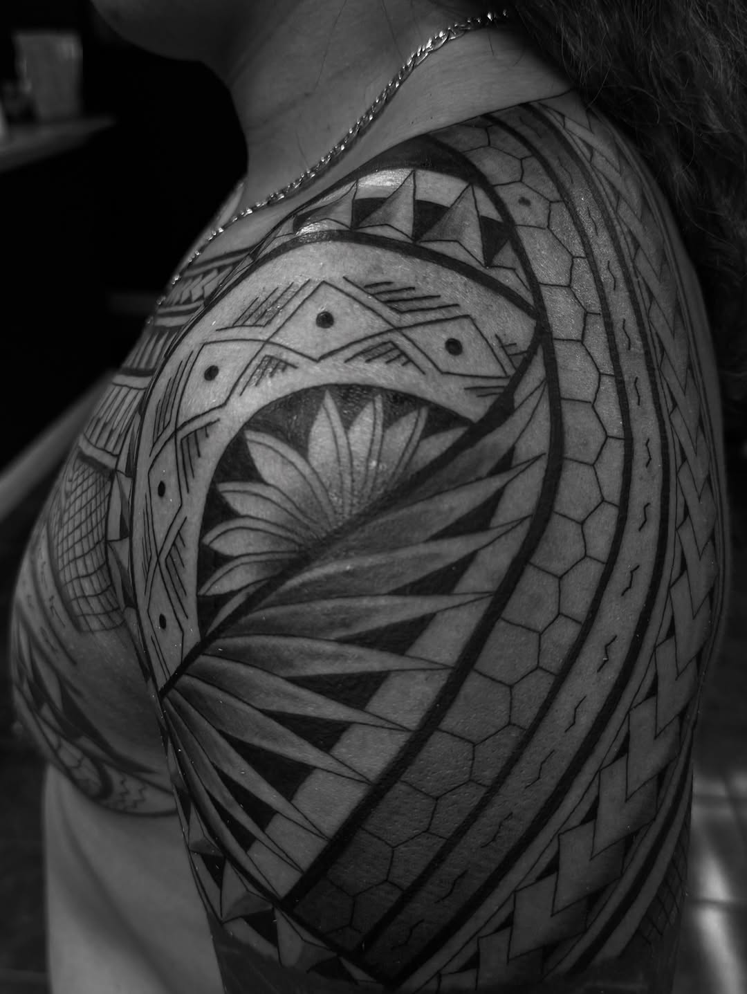 Tattoo by @healohakamanu — geometric, tribal