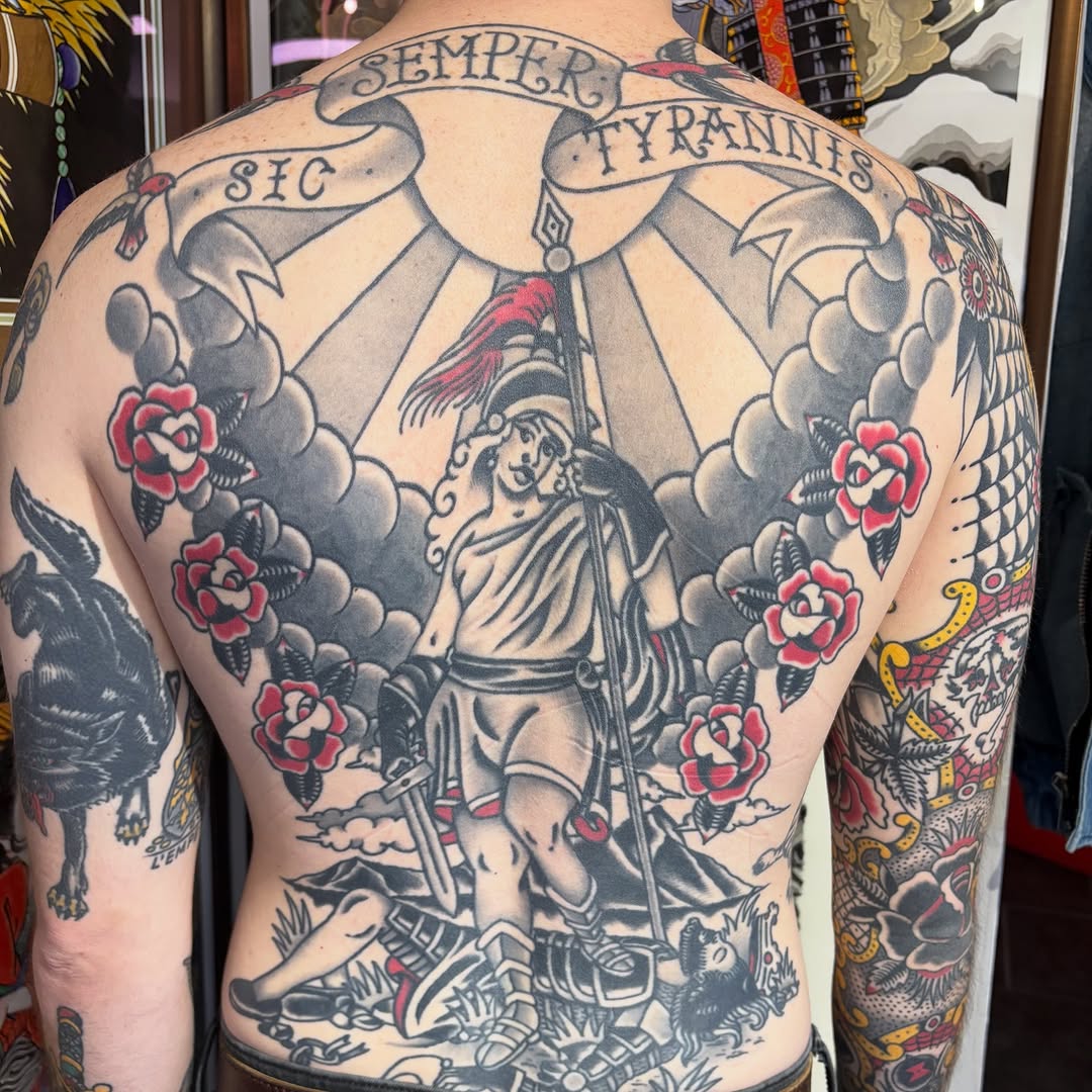Tattoo by @foreversadaustin — american_traditional, black_and_grey