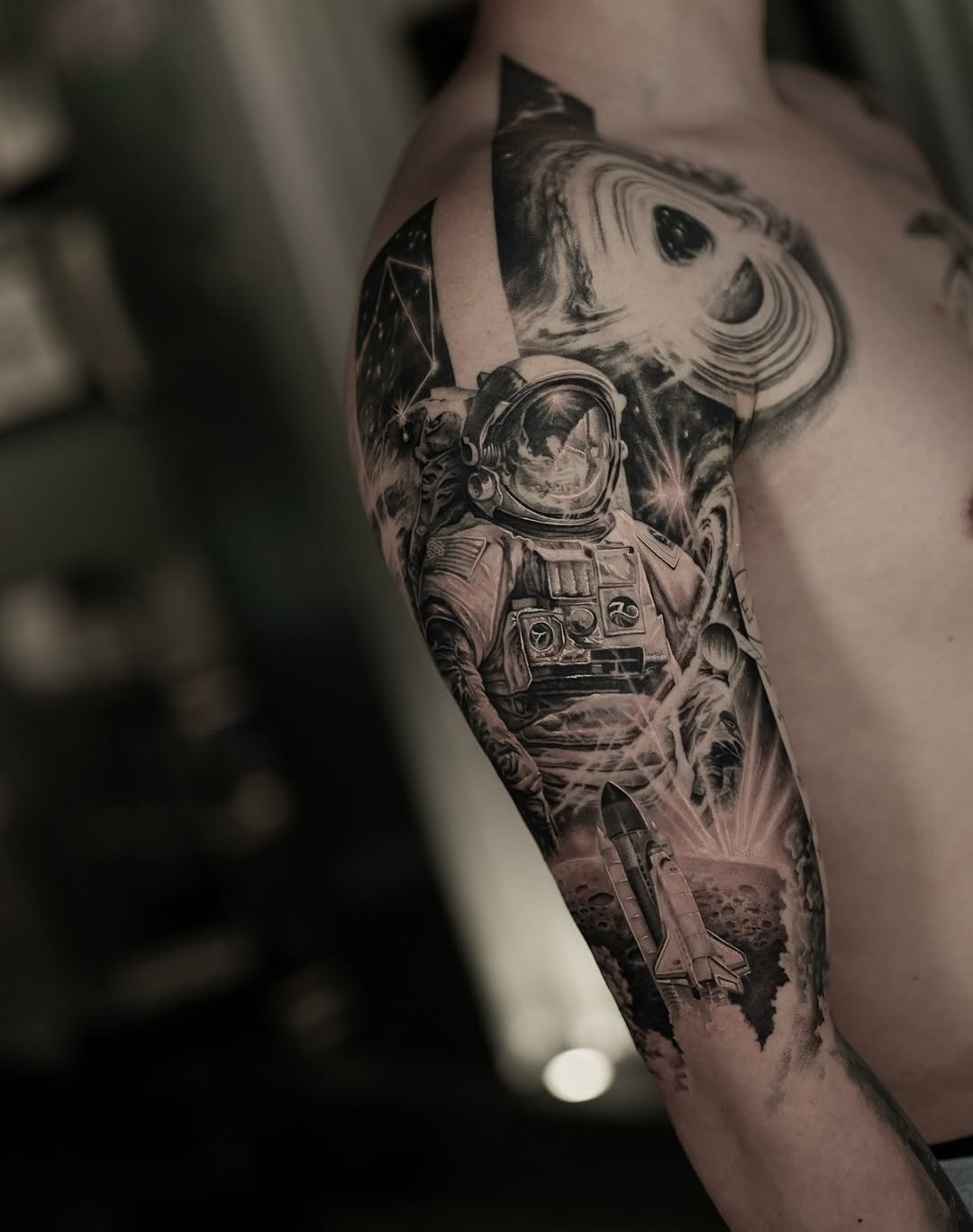 Tattoo by @zinktattoozac — realism, black_and_grey