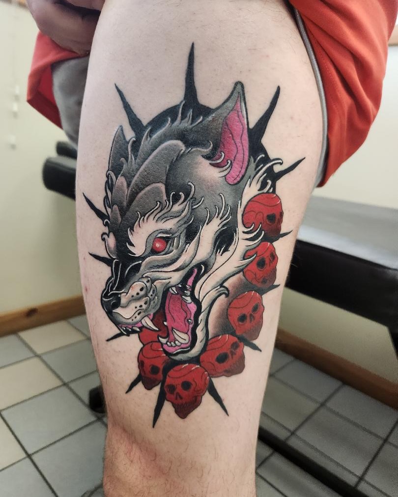 Tattoo by @tattoosbyginger_ — neo_traditional, black_and_grey