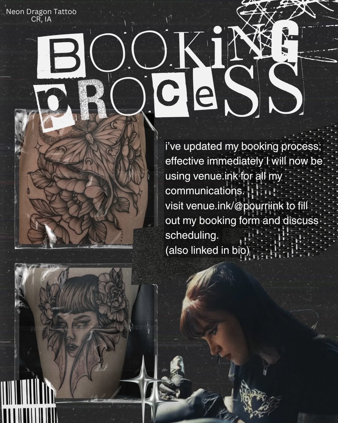 Tattoo by @pourriink — black_and_grey, illustrative