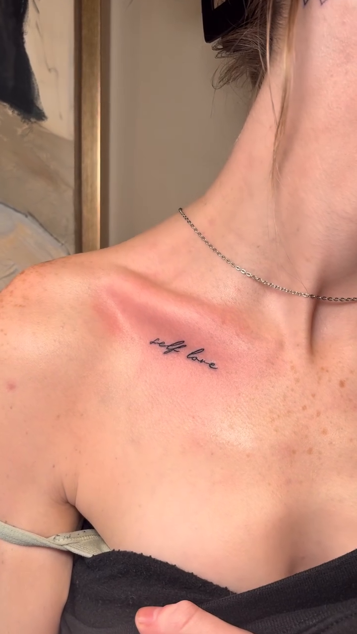 Tattoo by @pinku.tatts — lettering_script, fine_line