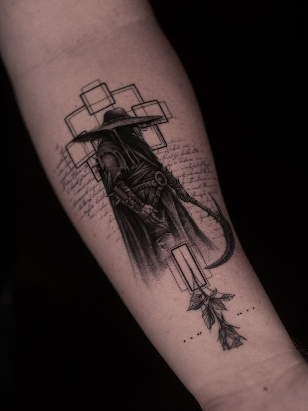 Tattoo by @moroztattooing — blackwork, illustrative