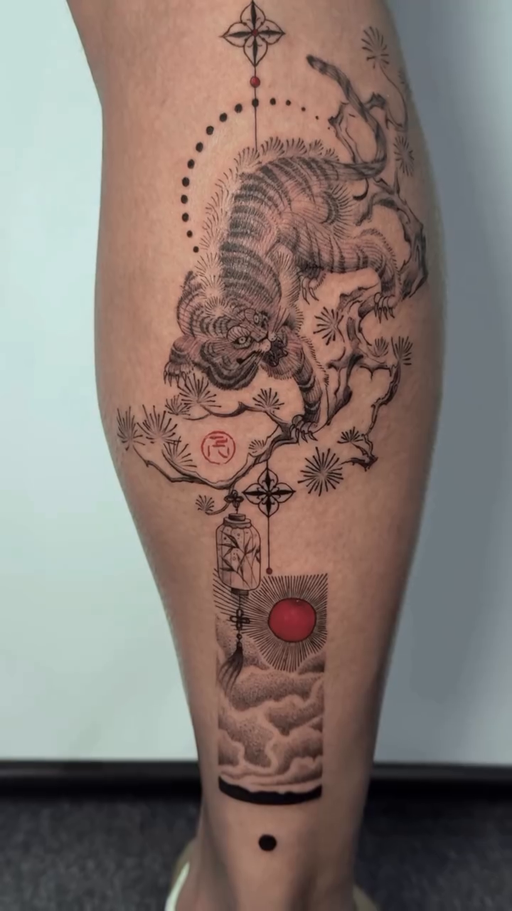 Tattoo by @lilithink โ japanese_irezumi, black_and_grey