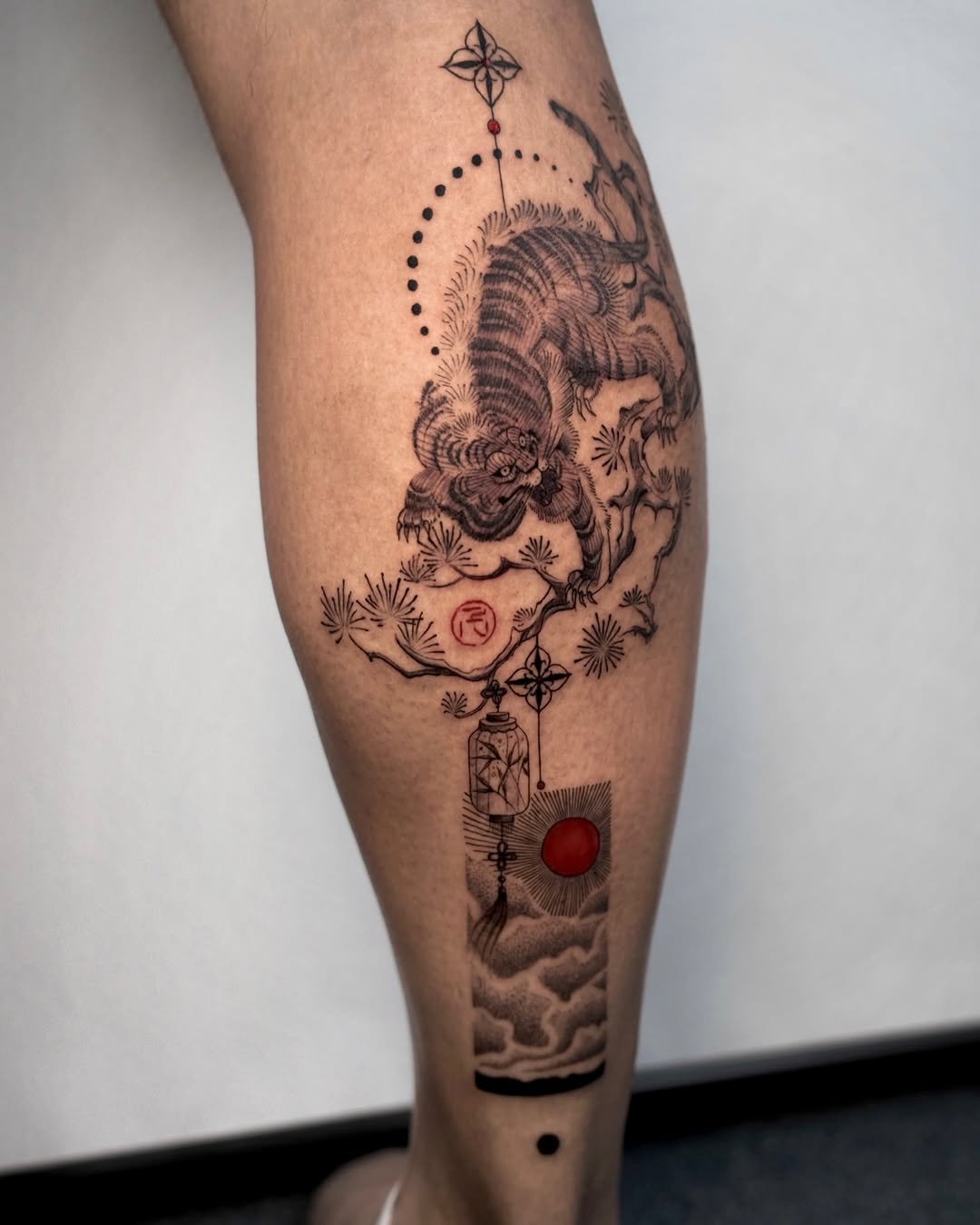 Tattoo by @lilithink โ japanese_irezumi, dotwork
