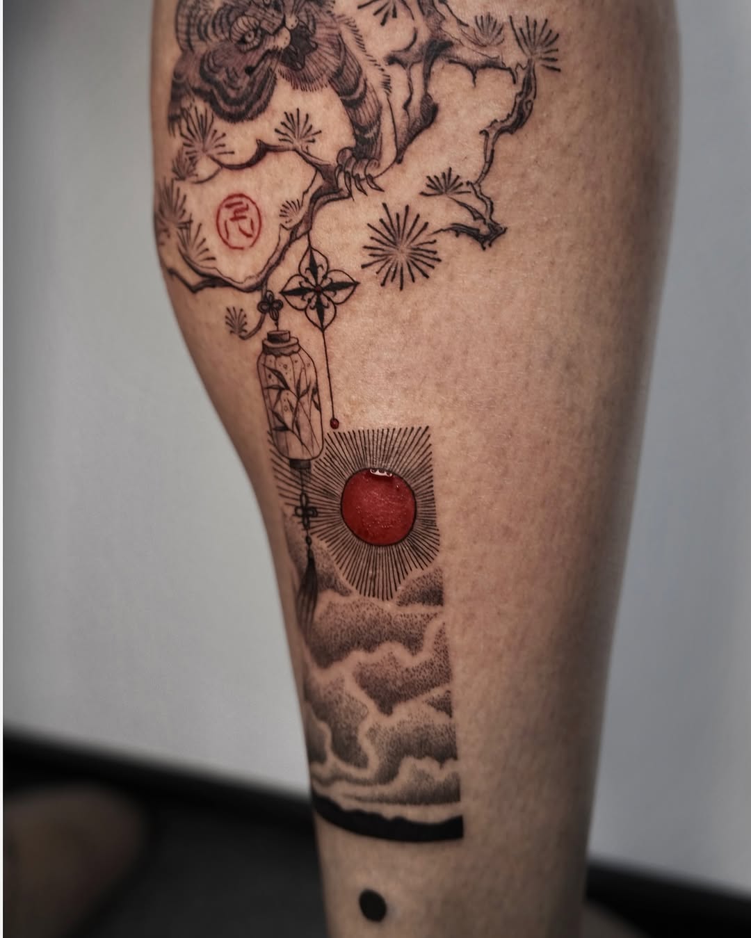 Tattoo by @lilithink โ japanese_irezumi, dotwork