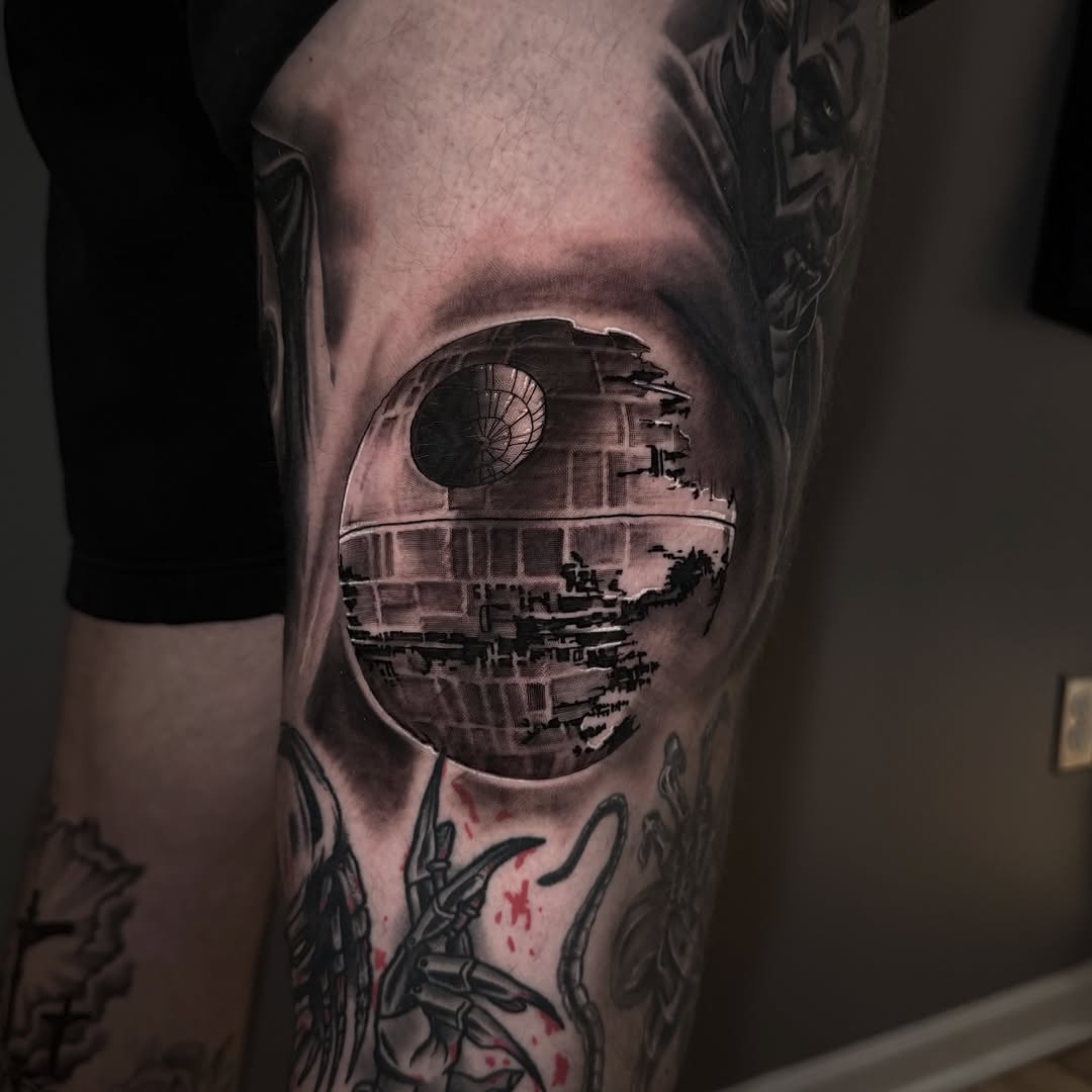 Tattoo by @jakethetattooer — realism, black_and_grey