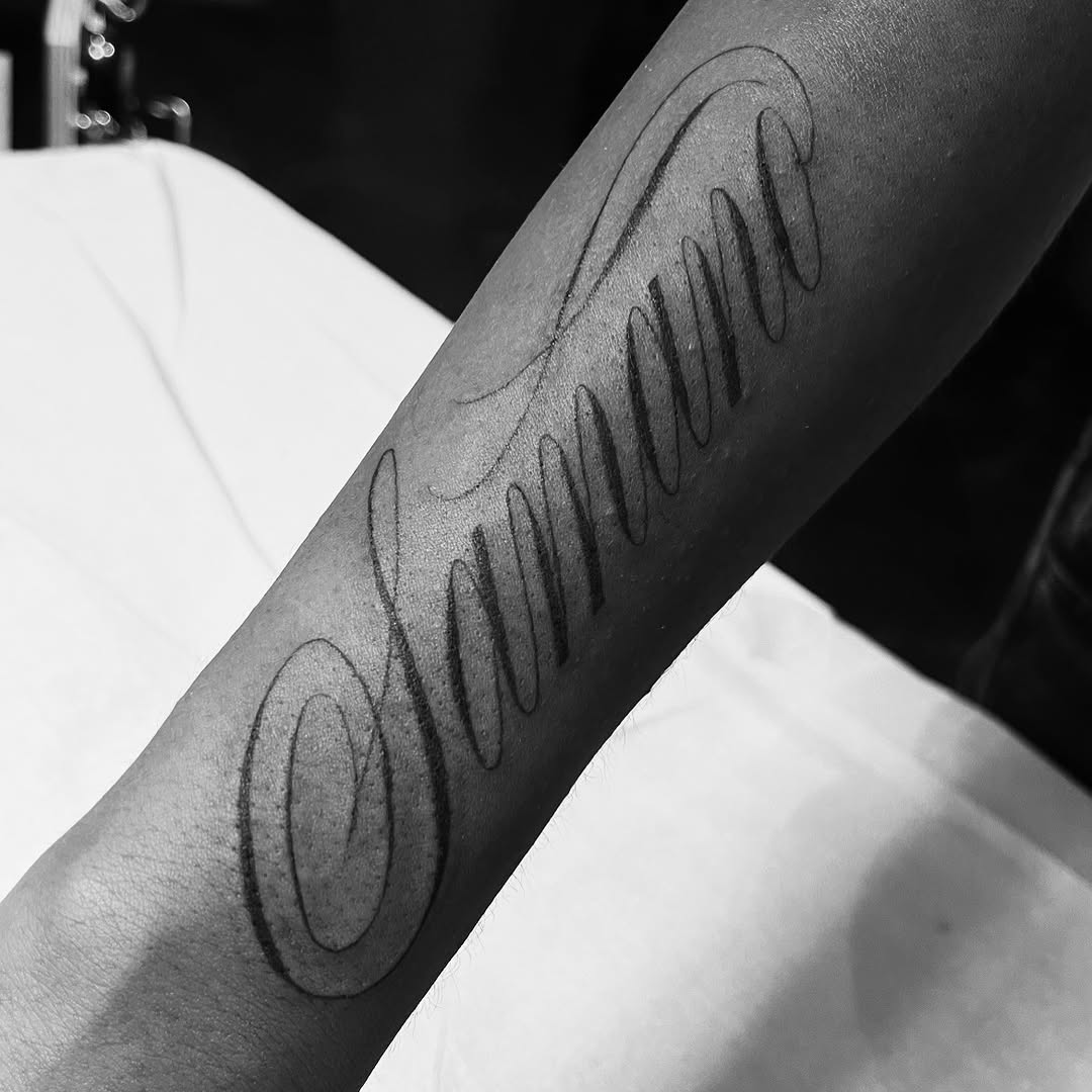 Tattoo by @matt.montoya555 — lettering_script