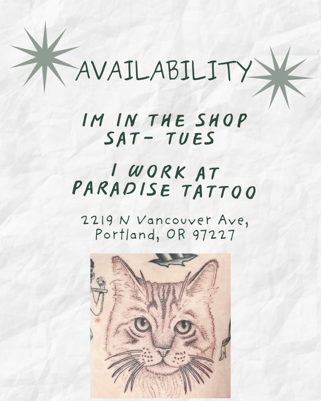Tattoo by @zac.inks — illustrative, dotwork