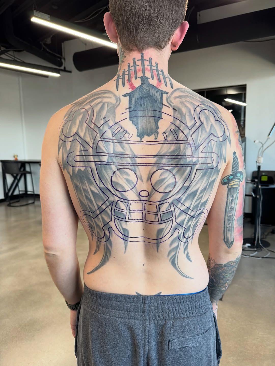 Tattoo by @dangerderektattoo — illustrative, black_and_grey