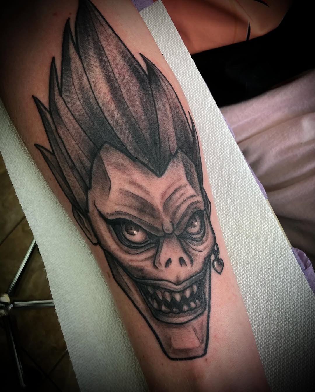 Tattoo by @theclovengnome โ realism, black_and_grey