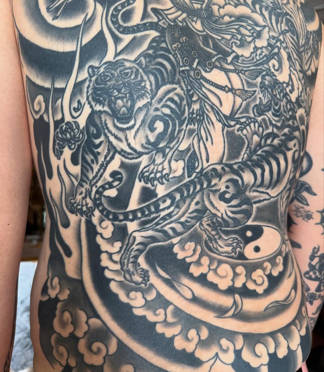 Tattoo by @rosskjones — japanese_irezumi, black_and_grey