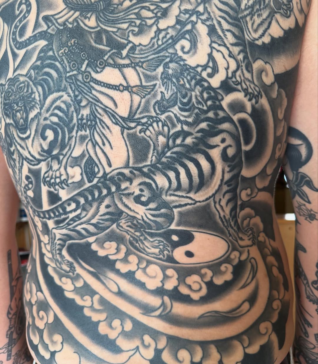 Tattoo by @rosskjones — japanese_irezumi, black_and_grey