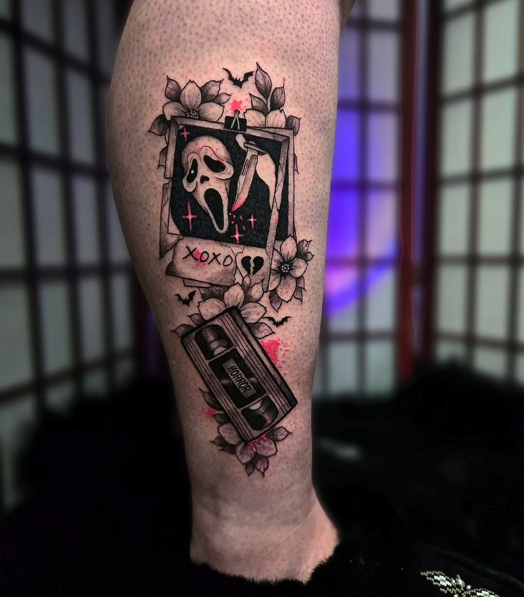 Tattoo by @grimz.ink — new_school, trash_polka