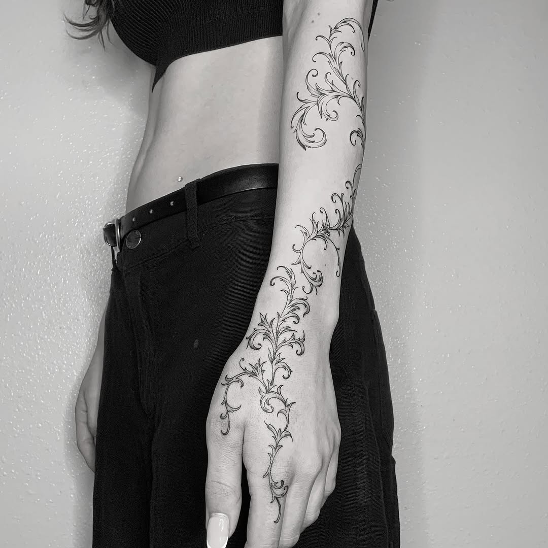 Tattoo by @witchpuke โ fine_line, ornamental