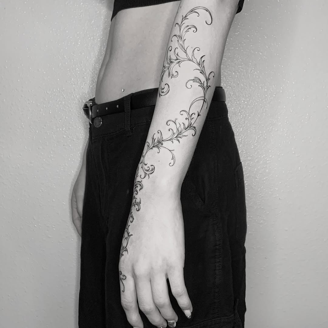 Tattoo by @witchpuke โ fine_line, ornamental