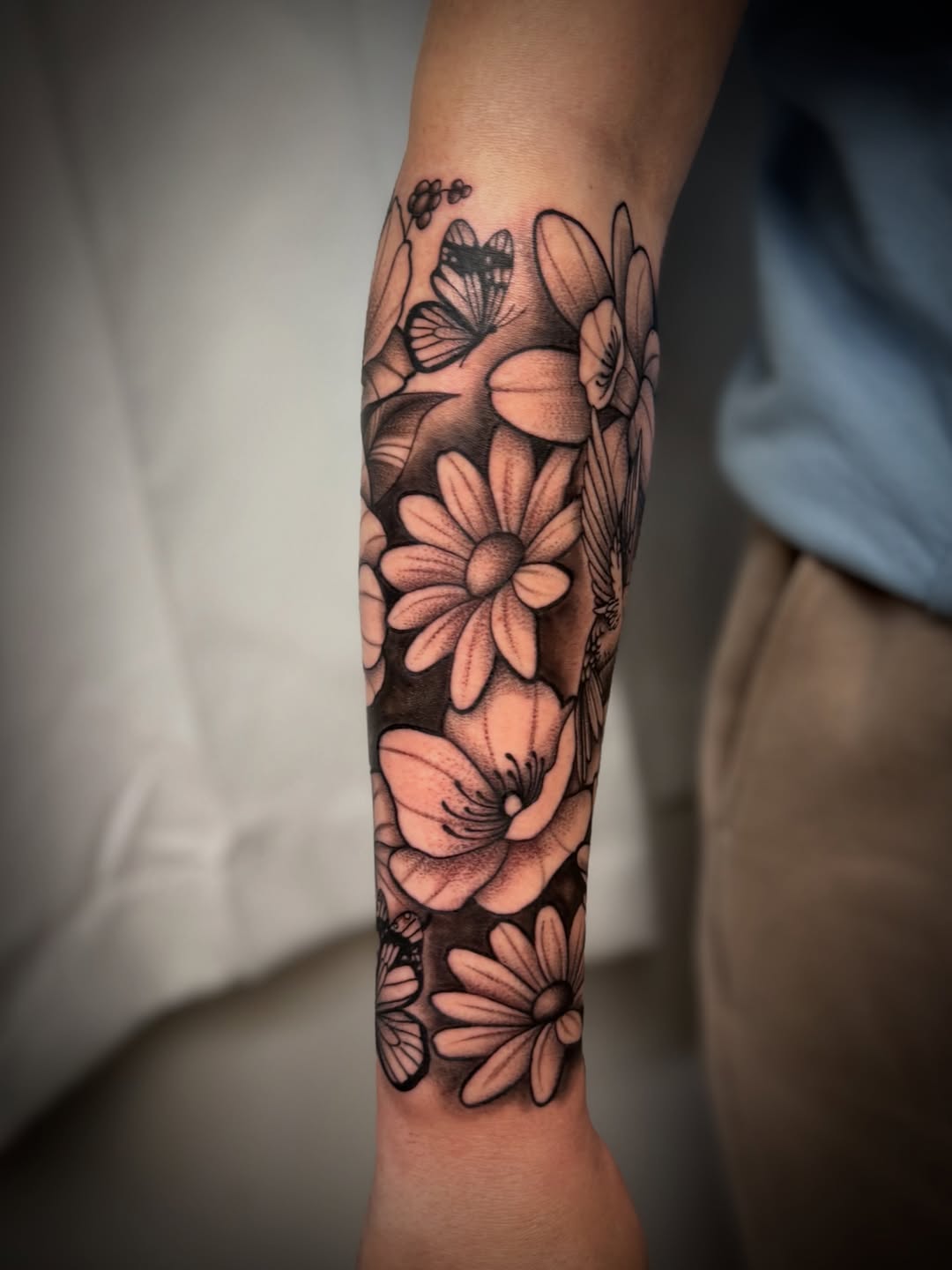 Tattoo by @llanotattooart — black_and_grey, realism