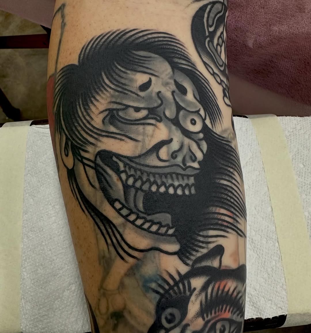 Tattoo by @davegtat2 — japanese_irezumi, black_and_grey