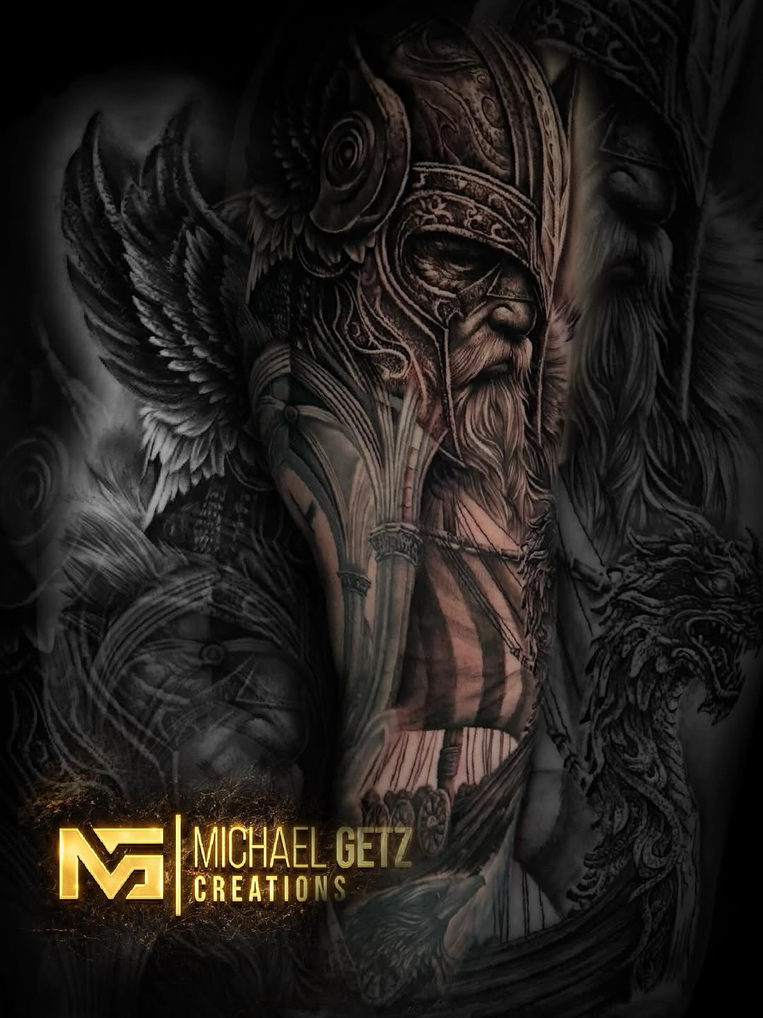 Tattoo by @michaelgetzcreations — realism, black_and_grey