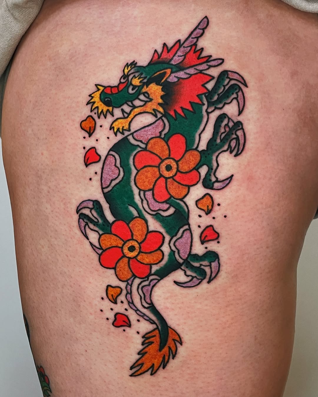 Tattoo by @gllumee — japanese_irezumi, american_traditional