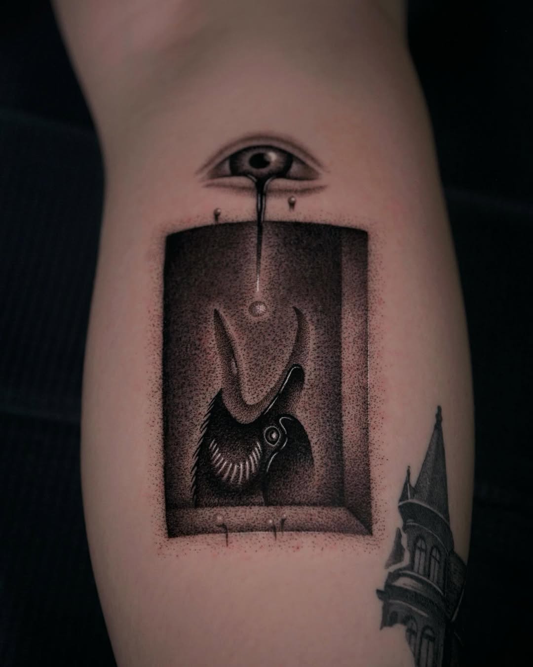 Tattoo by @koda.mode โ blackwork, illustrative