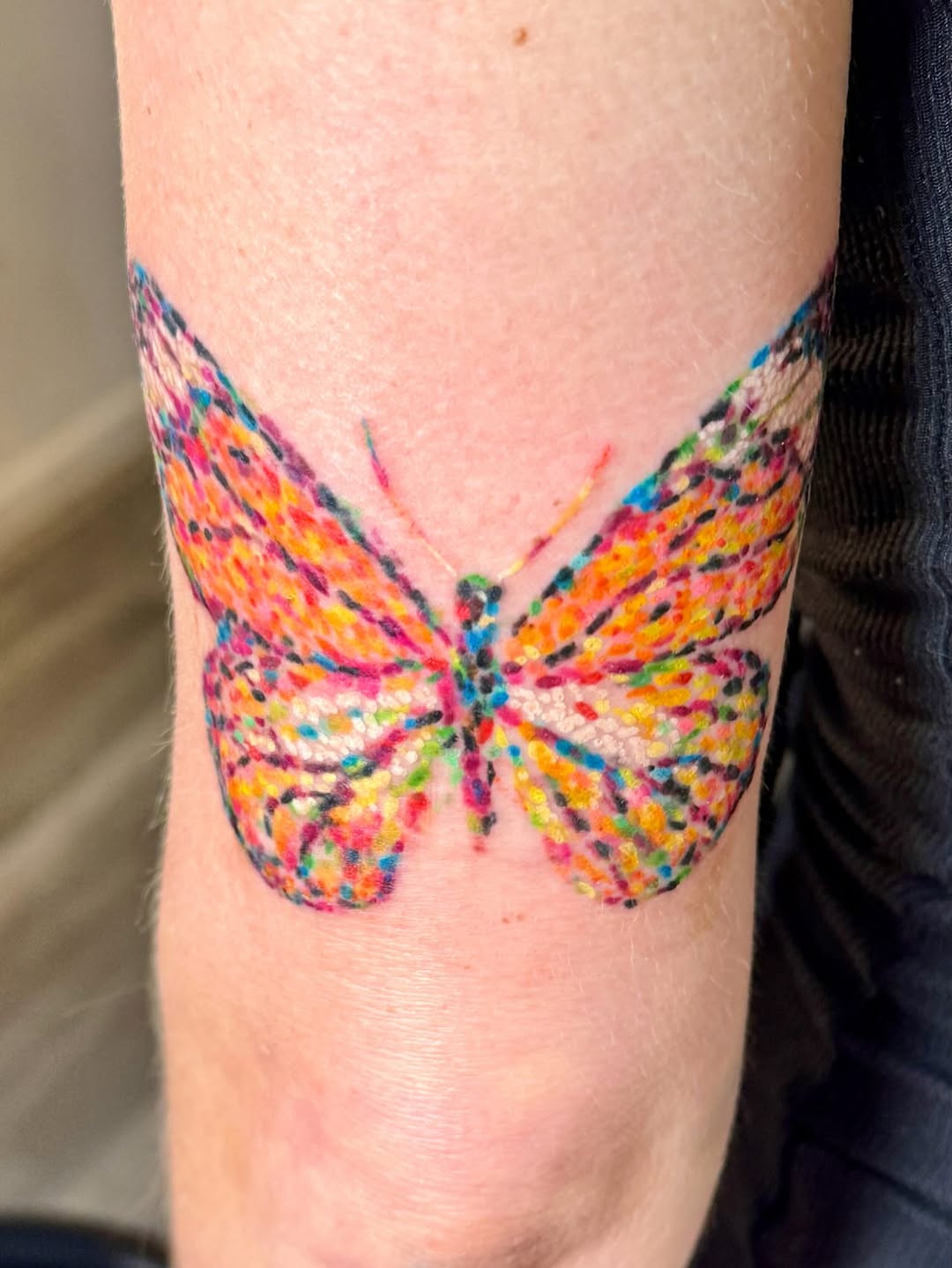 Tattoo by @deirdreaikin — dotwork, color