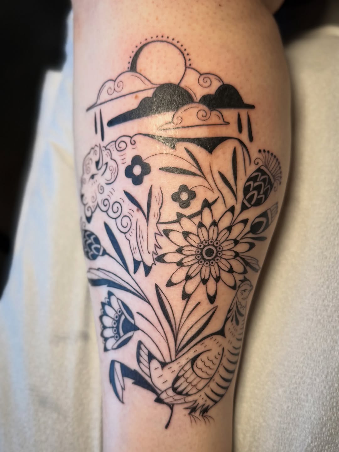 Tattoo by @leahearltattoo — blackwork