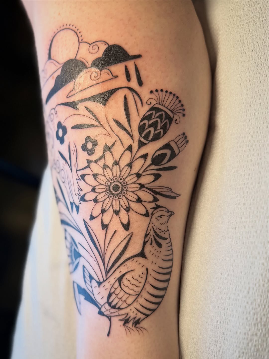 Tattoo by @leahearltattoo — blackwork