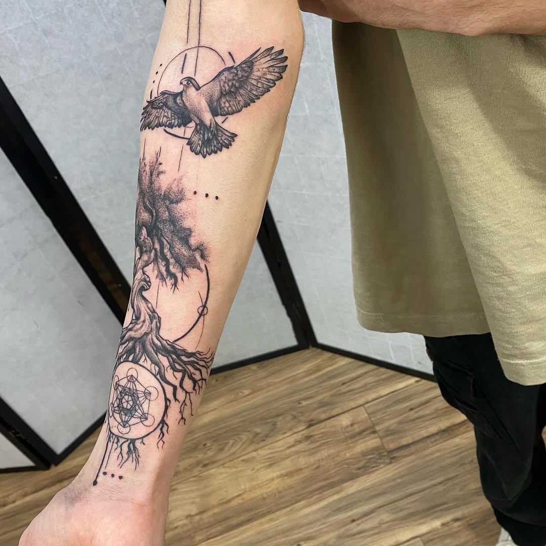 Tattoo by @tatsbyalexandra — black_and_grey, geometric