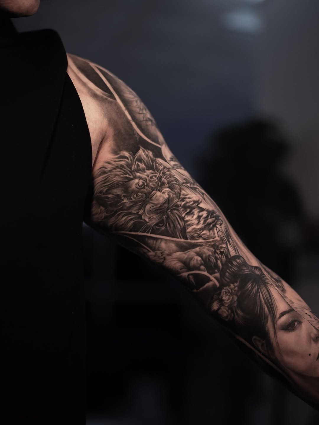 Tattoo by @andretattoostx โ realism, black_and_grey