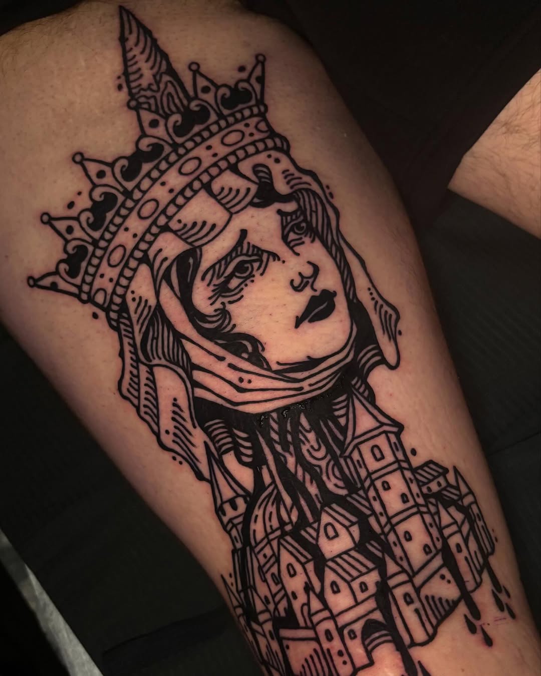 Tattoo by @jeremydrawsshit β blackwork